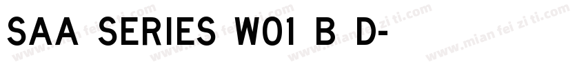 SAA series W01 B D字体转换
